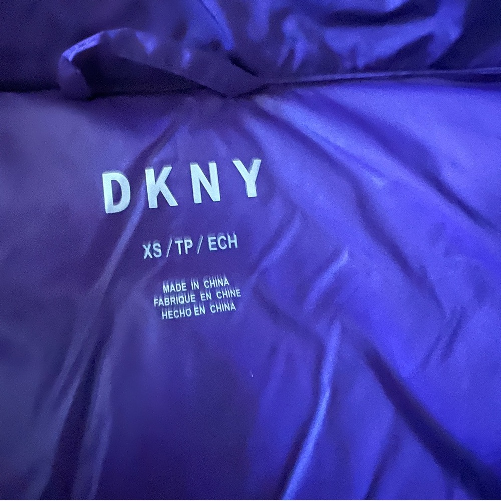 DKNY 3/4 Length Lightweight Puffer Parka Coat size XS - Picture 11 of 12